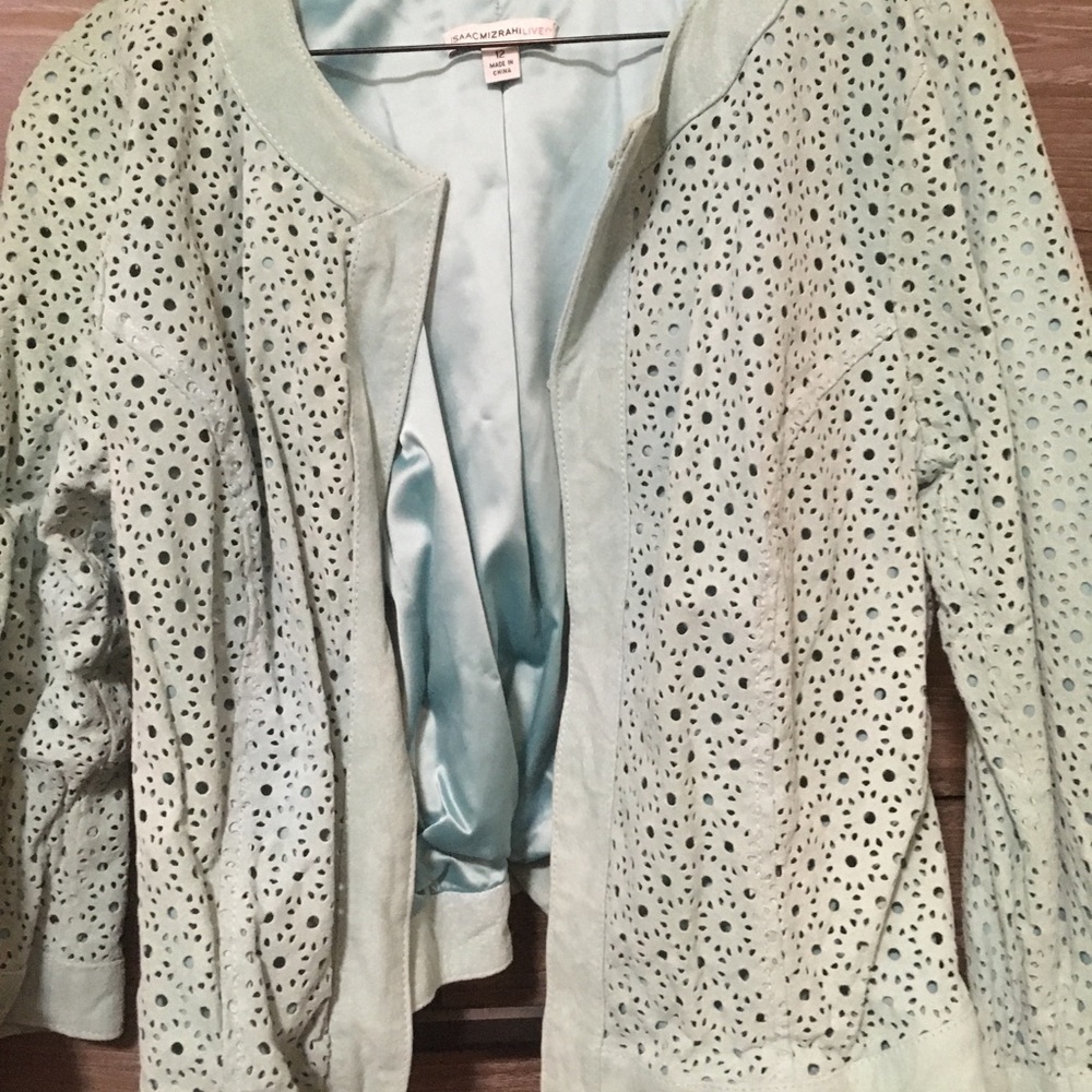 Isaac Mizrahi Live suede jacket